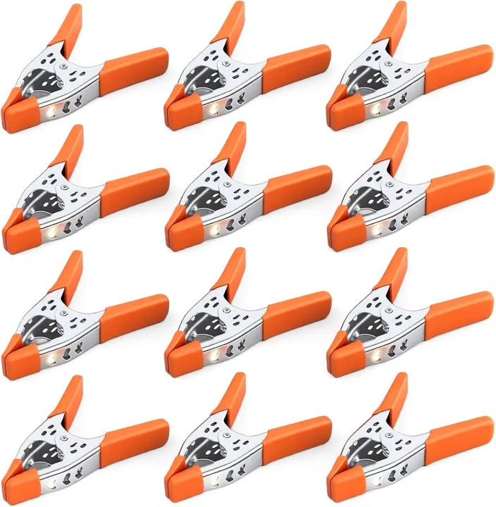 12-Pack 6-Inch Heavy-Duty Spring Clamps for Woodworking & DIY