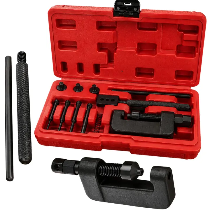 13-Piece Motorcycle & Bike Chain Breaker and Riveter Kit with Case