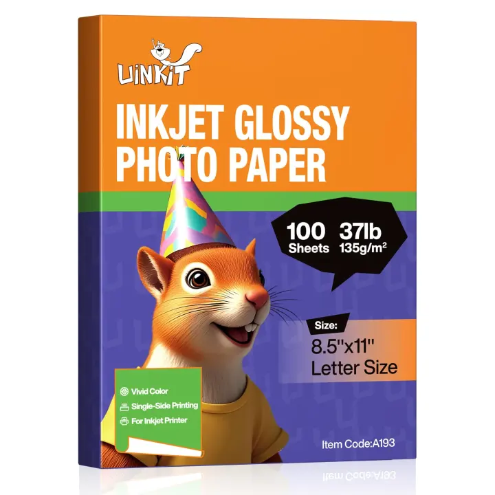 135gsm Glossy Inkjet Flyer Paper — Single-Sided 8.5x11 (100 Sheets)
