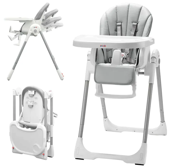 3-in-1 Foldable Portable Baby High Chair — Adjustable with Locking Wheels