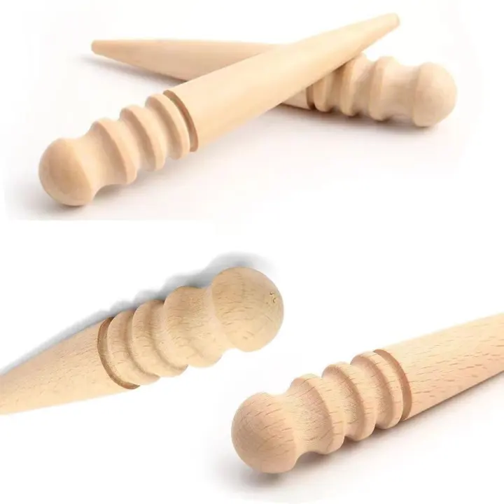 4-Pack Wooden Leather Edge Burnishers — Slickers for Leathercraft