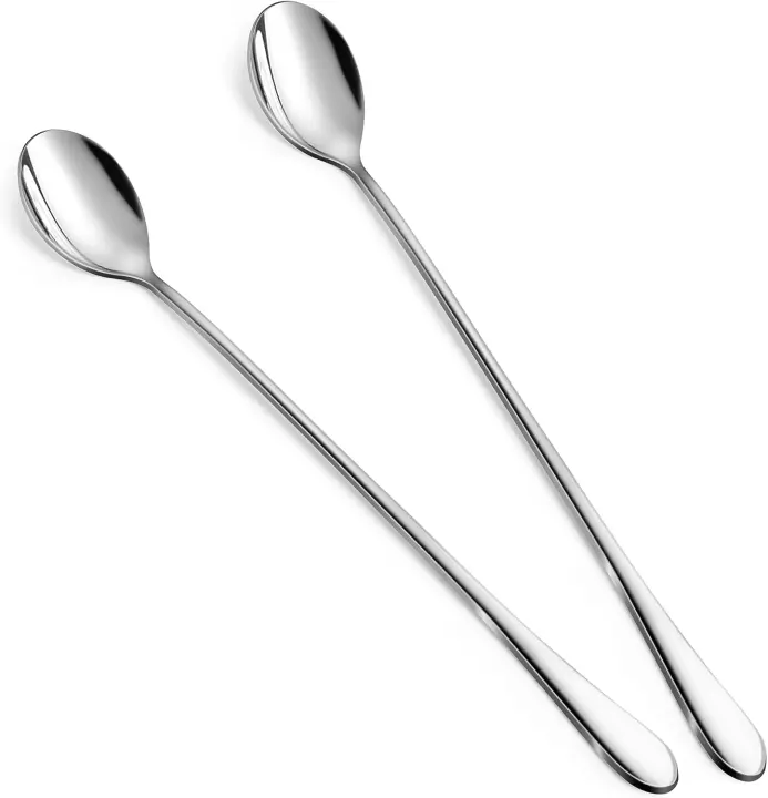 9-inch Stainless Ice Cream & Iced Tea Spoons — Long Handle, 2-Pack