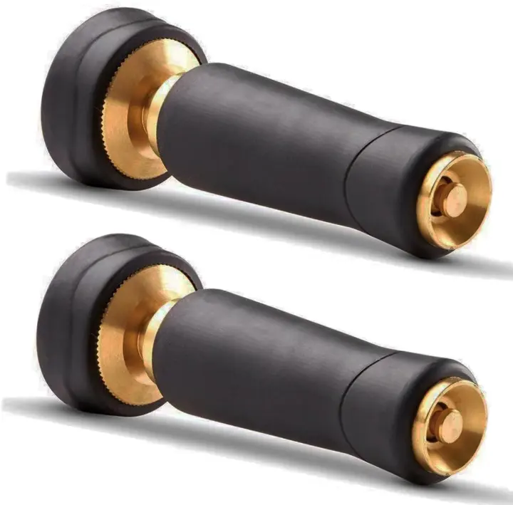 Brass Twist Hose Nozzles — Heavy-Duty Adjustable Garden Nozzle (2-Pack)