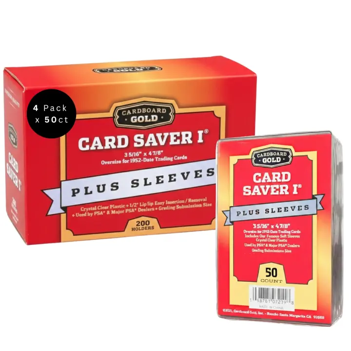 Cardboard Gold Card Saver 1 — Semi‑Rigid Trading Card Holders (Bulk)