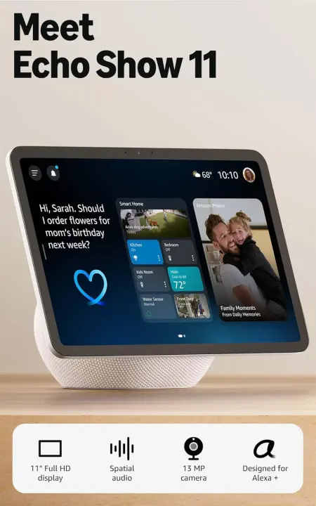 Echo Show 11 (newest model) — 11" Full‑HD Smart Display