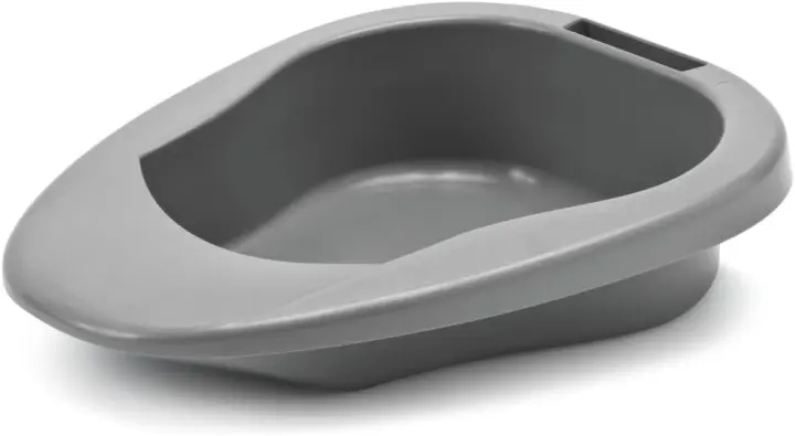 Graphite Deluxe Fracture Bedpan — Front-Access Patient Aid