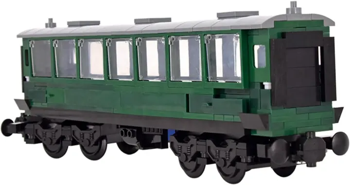 Green Passenger Coach Building Kit — Single Train Car Model