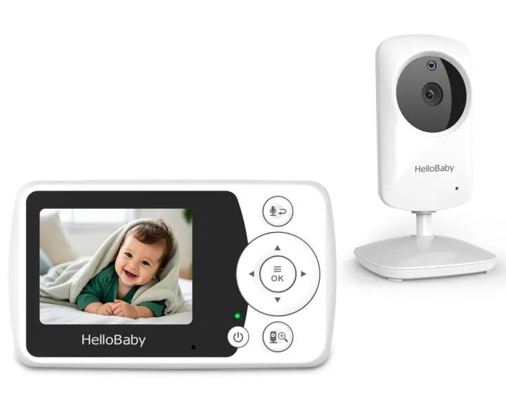 HelloBaby 2.4" Video Baby Monitor — Camera & Audio, No Wi‑Fi