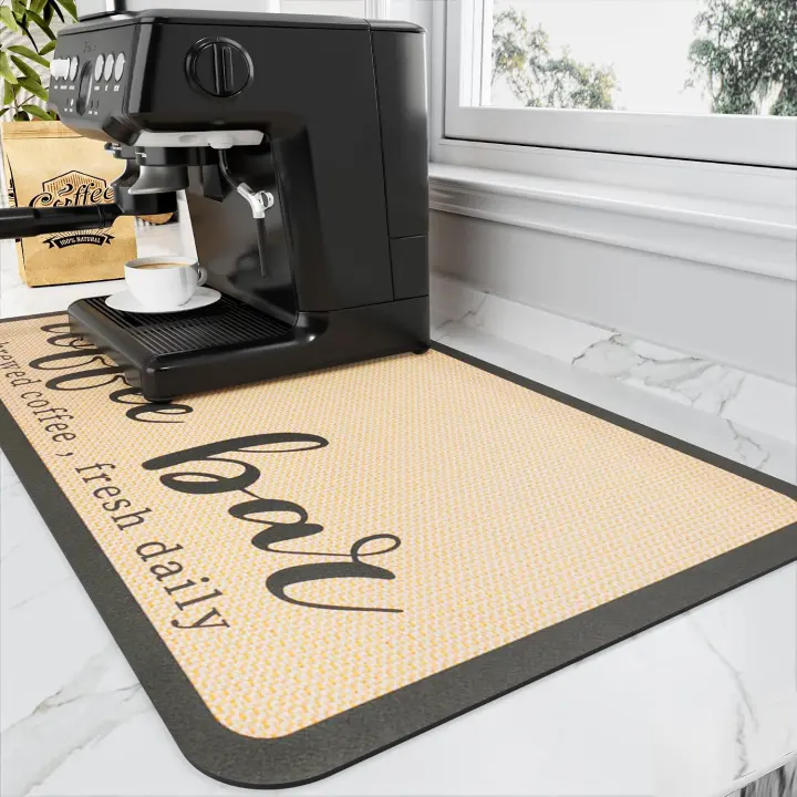 HotLive Absorbent Coffee Drying Mat with Rubber Backing