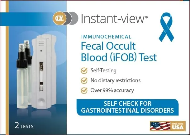 Immunochemical Fecal Occult Blood (FIT/iFOB) Home Stool Test Kit — 2-Pack