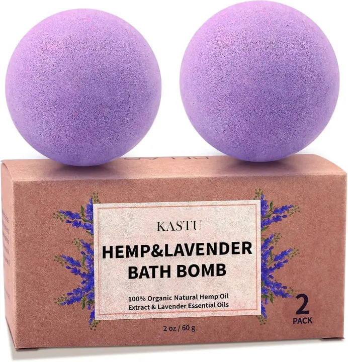 Kastu Hemp & Lavender Bath Bombs — 2-Pack Fizzy Soak