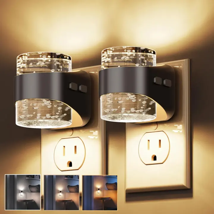 L LOHAS Plug-In LED Night Light (2-Pack) — Adjustable Color & Dim