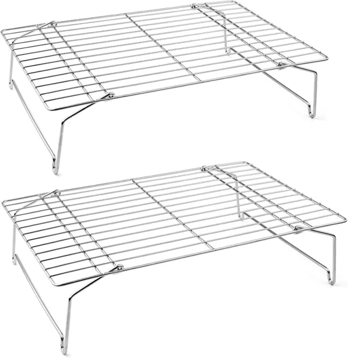 P&P CHEF Stainless Steel Stackable Cooling Rack Set — 15" x 10" (2-Pack)