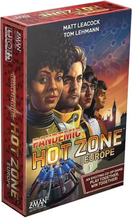 Pandemic Hot Zone: Europe — Compact Cooperative Board Game (2–4 Players)