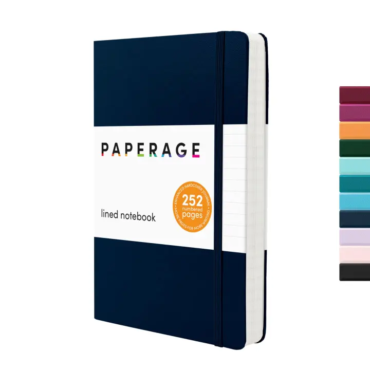 PAPERAGE Hardcover Lined Journal Notebook — 5.6 x 8 in, 252 Pages