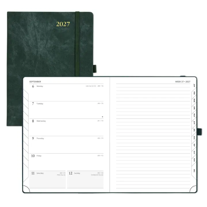 POPRUN 2027 Weekly & Monthly Planner — 6.5" x 8.5" Hardcover