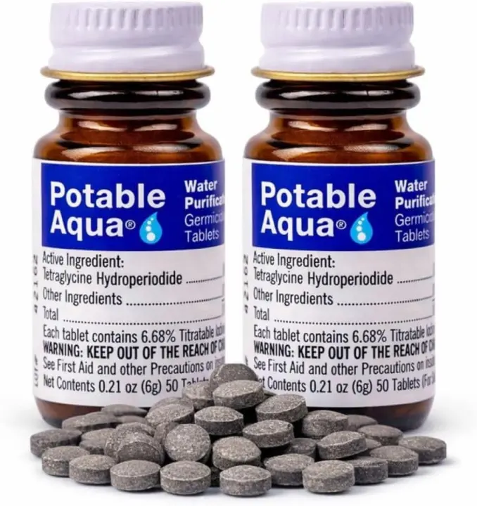 Potable Aqua Water Purification Tablets — Portable Water Treatment