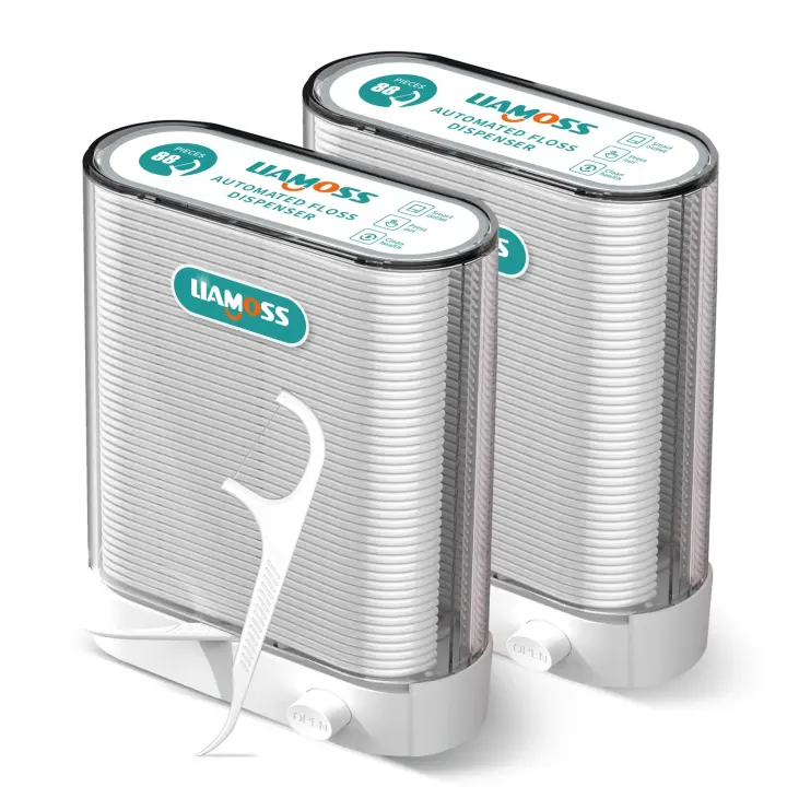 Refillable Dental Floss Pick Dispenser — 176 Shred‑Resistant Picks