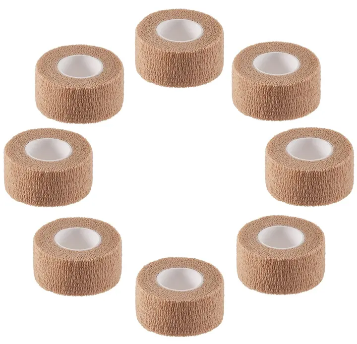 Self-Adhering Elastic Bandage Rolls — Pack of 8, 1" x 5 yd Cohesive Wrap