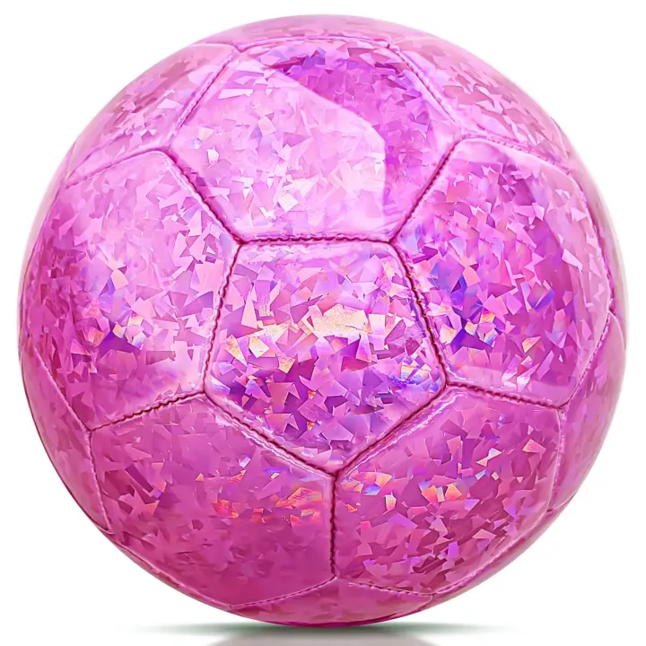 Size 4 Glitter Pink Soccer Ball — Youth Training & Play