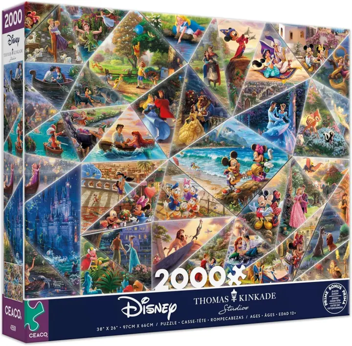 Thomas Kinkade Disney 2000-Piece Collage Jigsaw Puzzle