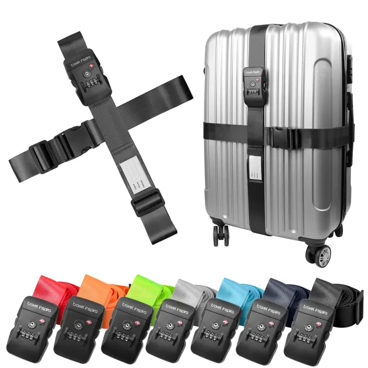 TSA-Approved Anti-Theft Luggage Strap — Adjustable Nylon Suitcase Belt