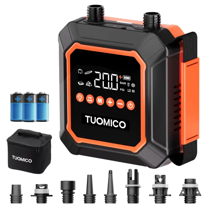 Tuomico 74Wh Rechargeable Cordless SUP Pump — Portable Paddle Board Inflator