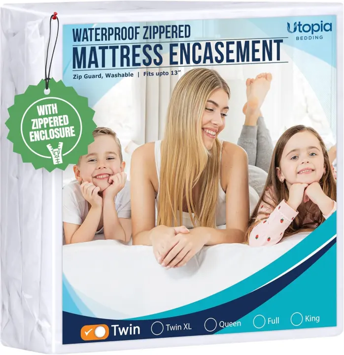 Twin Zippered Mattress Encasement — 100% Waterproof Protector
