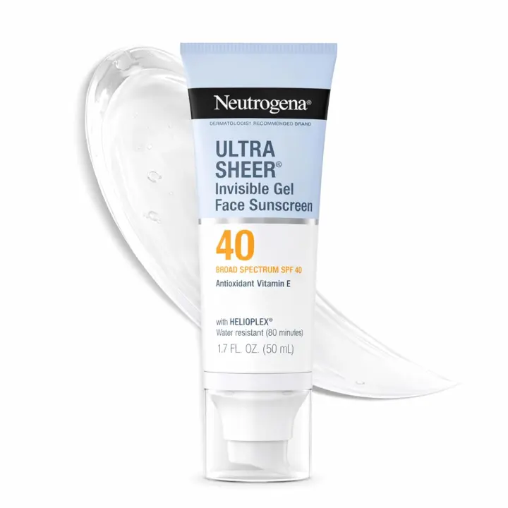 Ultra Sheer Invisible Gel Face Sunscreen SPF 40 — 1.7 oz Tube