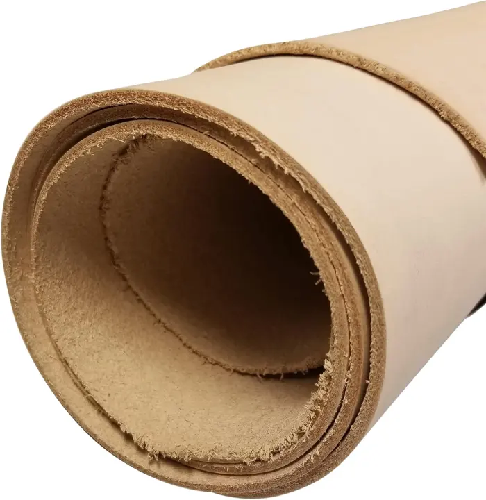 Vegetable-Tanned Double-Shoulder Leather Hide — 7–8 oz Craft Hide