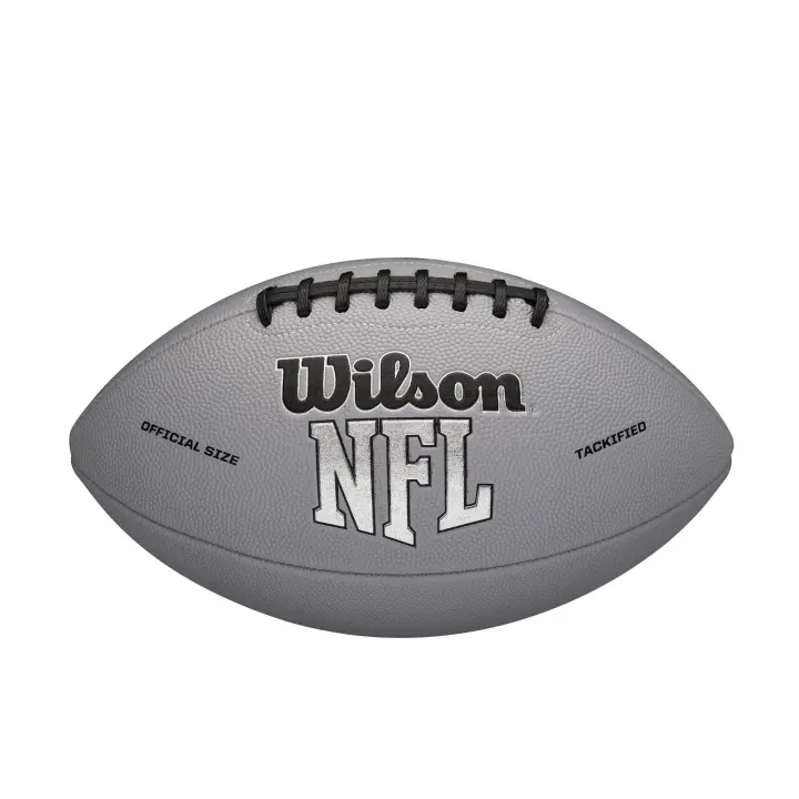 Wilson NFL MVP Official-Size Football — Gray, Tacky Cover